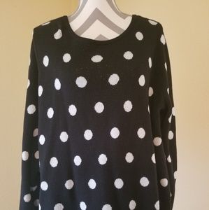 Cute plus sized polka dot sweater